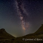 La via Lattea e la Rocca del Garagnone